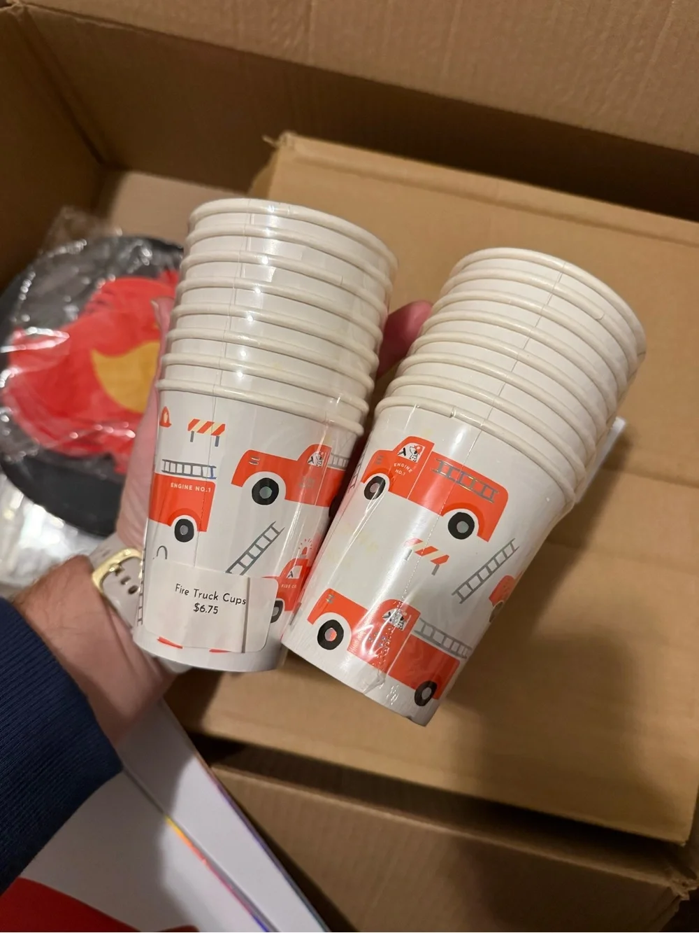 Meri Meri Fire Truck Paper Cups